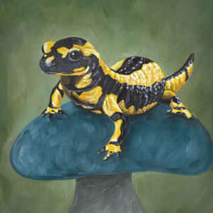 Lenny "The Salamander" on a Mushroom